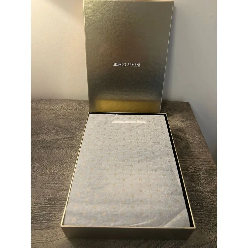 Giorgio Armani Leather Card Holder & Key Ring Gift Set – Made in Italy